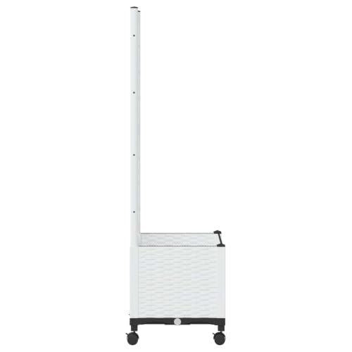 Macetero de polipropileno blanco con soporte de enrejado 5