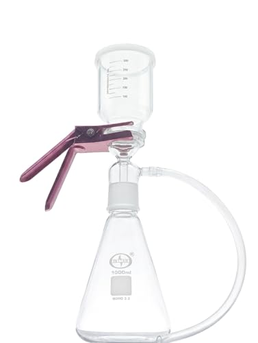 Image of ISKO Borosilicate Glass Membrane Filtering Assembly Milipore Assembly with 500 ml Cup 1000 ml Flask (1 Set)