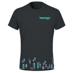 T-shirt technique Risport patinage artistique à manches courtes bleu marine haut de sport