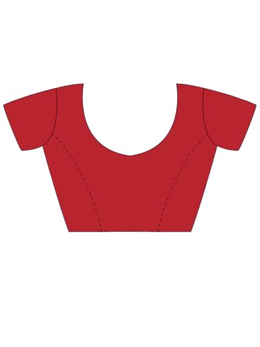 Image of AKHILAM Women's Georgette Solid Ready To Wear one Minute Saree With Unstitched Blouse Piece