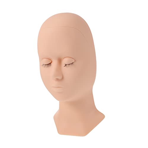 CRILSTYLEO Cabeza de Maniquí Realista para Extensiones de Pestañas Molde de Cabeza de Práctica Kit de Extensión de Pestañas Desmontable para Maquilladores
