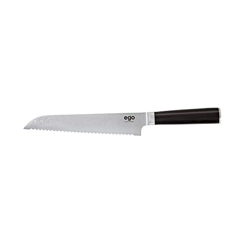 Foto von Wilfa EGO VG-10 Brotmesser - 20cm lange Klinge, 67 Schichten Damaststahl, japanischer VG-10 Stahlkern, Klingenhärte: HRC: 60±2