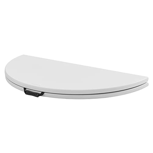 Living and More 4ft Bi-Fold Round Folding Table, Banquet and Event Folding Table with Carrying Handle, White