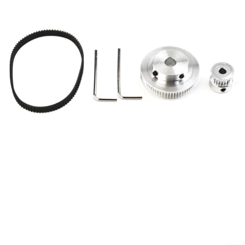 Juego de correas dentadas cerradas de 200 mm con poleas de 20Z y 60Z de aluminio para impresora 3D Reprap para prusa MendelMax accionamiento preciso