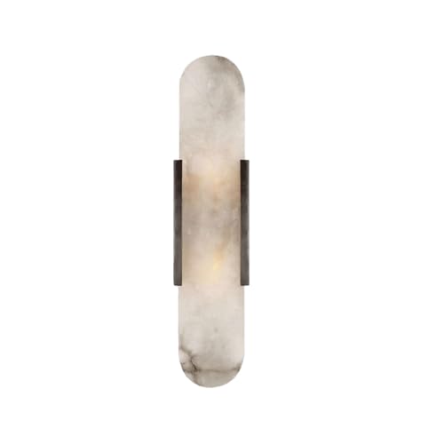 LLXDFUU Modern Home Decoration White Marble Wall Sconce White Alabaster