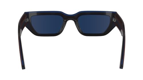 Calvin Klein Unisex Adult Sunglasses CK24500S - Brown/Azure with Solid Blue Lens - Image 5