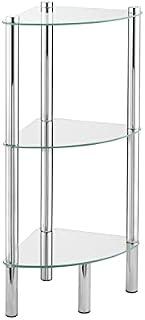 PUMA Rinconera Yago 3 estantes, cromo, Chrome, 30 x 74 x 30 cm