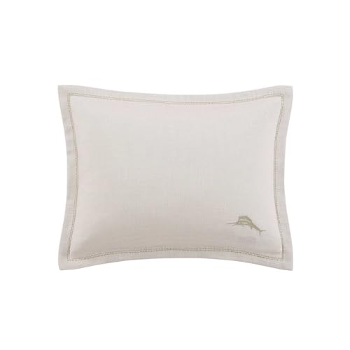 Tommy Bahama Throw Soft Breakfast Pillow with Zipper Closure for Bed or Couch Coastal Design Cozy Home Essentials 15 x 20 Island Estate Beige