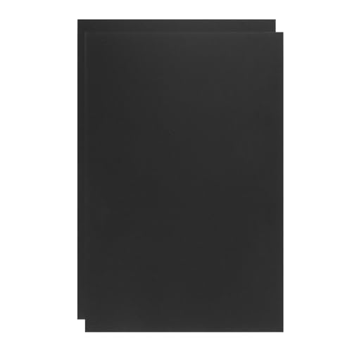 Image of ABS Plastic Sheet 8 x 12 Inch,Flexible Plastic Sheets 1 /10 Inch Thick Thermoplastic Sheet with Leather Texture Black for DIY Crafts Decors 2Pcs