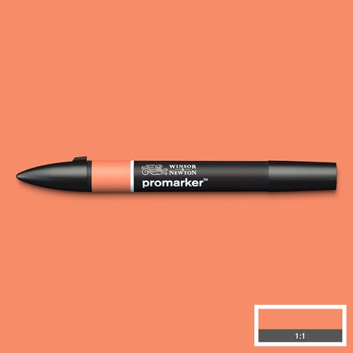 Image of Winsor & Newton Promarker, Alcohol Based Markers, Peach (O148), Double Tipped Drawing Marker Set for Artists, Graphic Designers, Illustrators - Chisel & Fine Twin Tip, Streak Free Coverage