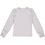Müsli by Green Cotton Cozy Me Frill L/S T Camiseta, Lilac Suave, 122 cm para Niñas