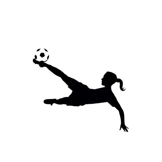 Bildekaler Och Dekaler Hundar 14 * 12,1 Cm Spela Fotboll Bold Girl Bildekal Svart/Silver Vinyl Bildekal Modestil