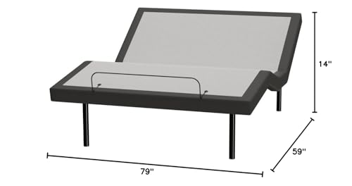 GhostBed Adjustable Bed Frame Base with Wireless Remote - Zero Gravity & Massage Settings, USB Ports, Relaxing Adjustable Bed Frame Queen