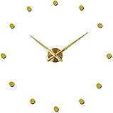 Relojes de Cocina Relojes de Pared Grandes 3D DIY Reloj de Pared de Gran tamaño 47in Cuarzo Mudo sin Marco para Dormitorio