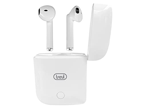 Trevi HMP 12E20 AIR, Cuffie Wireless Sport con Auricolari Touch e Microfono Incorporato, Design Leggero e Confortevole, Cuffie Wireless con Autonomia 3 Ore, Bianco