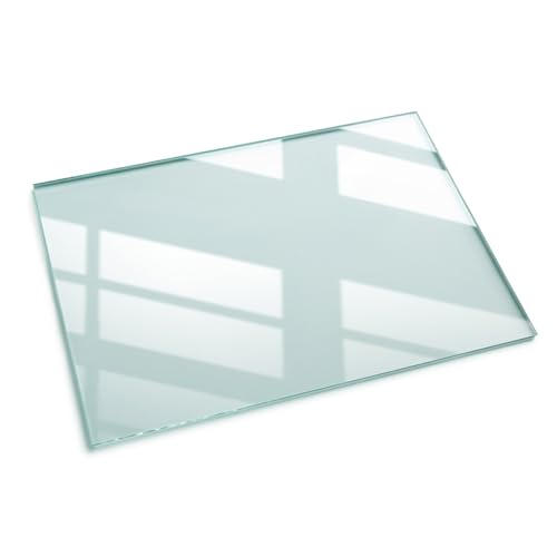 Tulup Plateau de Table Rectangulaire 100x70 cm en Verre XXL Surface Lisse Decoratif Verre Trempé pour Le Salon, la Cuisine et la Salle à Manger Décor...