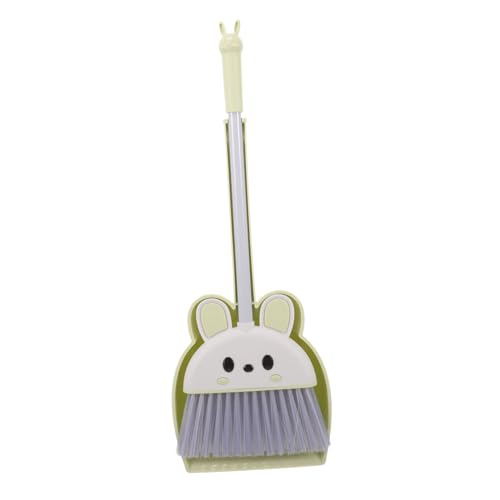 TOYMYTOY 用ほうきとちりとり なプラスチック製 小さな家事ヘルパー 幼稚園掃除道具 漫画デザインのかわいい清掃おもちゃ