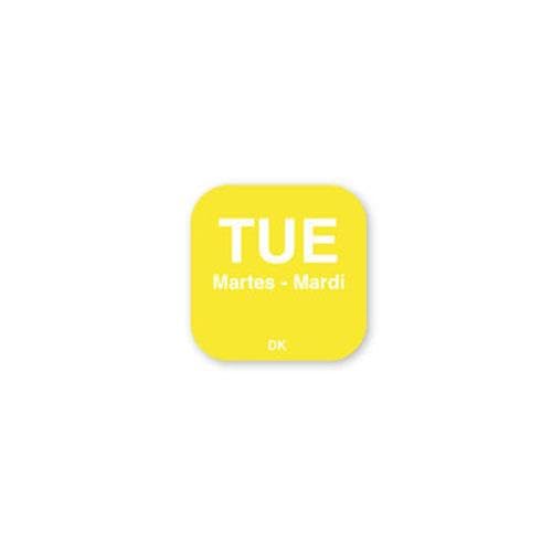 DuraMark 3/4 in x 3/4 in Tuesday Label by DayMark – Model 1101062