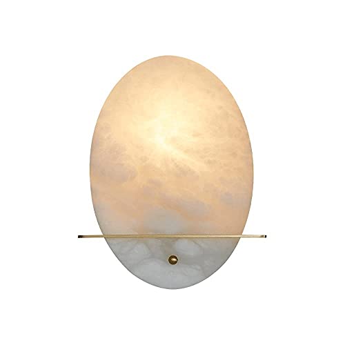 OOMRNV Lámpara De Techo con Textura De Mármol Y Latón, Lámpara Ovalada Creativa para Dormitorio, Balcón, Restaurante, Hotel, Pasillo, Casquillo E14,