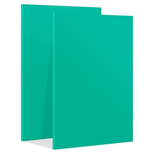 dabinzhijia 2 Stück A4 Weichgummi Linoldruck Platte, Linolschnitt Werkzeug zum Gravieren, Stempelgummi, Grün Linolplatte für Bastel und Druckprojekte