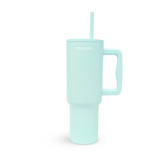 Image of Tumbler with lid and Straw 1200ML Cup Stainless Steel Hot and Cold with Handle and Lid 2 Straw Vacuum Insulated Tumbler for Water, Iced Tea or Coffee Office Gym Travelling