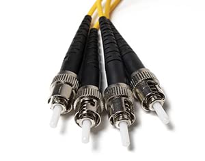 Image of FiberCablesDirect OS2 Single-Mode Fiber Patch Cable | Length Options: 0.5M-300M | ST to ST | 1M (3.28ft) | Duplex 9 /125m | 1G /10G SFP & 10GBASE Compatible | Yellow OFNR PVC