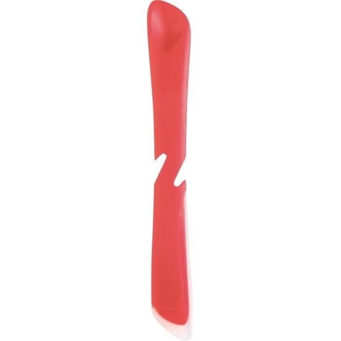 Mastrad – Tartineur 2-en-1 en Silicone avec Insert Acier – Rouge – Spatule & Cuillère Intégrée – Idéal Pour Étaler Pâte à Tartiner, Confiture &...