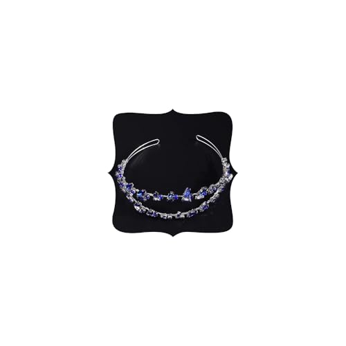 Tiara nupcial de cristal azul plata JWICOS diadema de boda para mujer