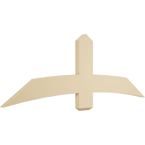 60"W x 22 1/2"H x 2"D x 6"F, 9/12 Pitch, Bellingham Signature Urethane Gable Bracket, Primed Tan