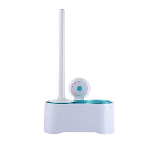 Lidon Toilet Brush With Holder Wall-Mounted Toilet Brush And Bracket Bathroom Toilet Brush Plastic Suction Cup Type Multi-Function Suit White #TOP2