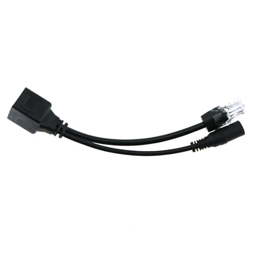 TAODAN Kit 2PCS 12V POE Splitter Injector con conector DC 5.5x2.1mm para routers inalámbricos, vigilancia y sistemas de control de acceso miniatura 4