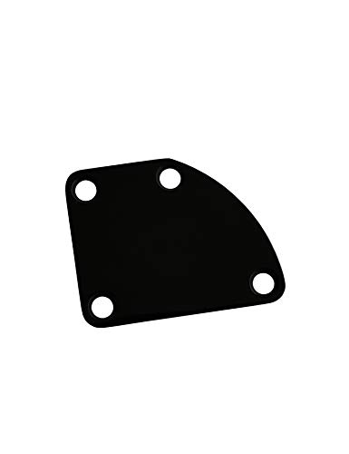 Metallor Electric Guitar Neck Plate Curved Cutaway Semi Round Neck Joint Back Mounting Plate 4 Holes with Screws Compatible with Stratocaster Telecaster Style Guitar Bass Parts Replacement