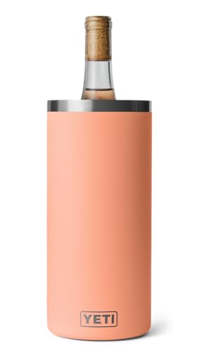 YETI Rambler Wine and Champagne Chiller, Stainless Steel Insulated, Lowcountry Peach