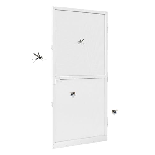 LZQ Moustiquaire de porte, moustiquaire de balcon, moustiquaire avec cadre en aluminium, tissu en fibre de verre, moustiquaire pour porte de terrasse, salon...