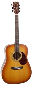 Cort Earth 70 LVBS Westerngitarre, Akustikgitarre mit massiver Fichtendecke