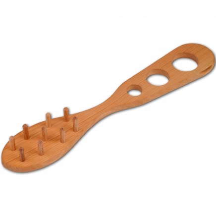 teemando® Spaghettiheber und Spaghettimaß aus Kirschholz geölt, 32 cm