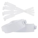 YBEATY 50 Pcs Vinyl Wristbands Adjustable Hospital Patient Identification ID Bands Waterproof Medical Bracelets Wide Disposable Shield Snap Wristband for Events (White)