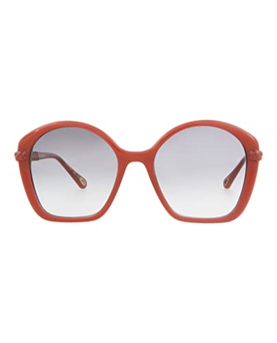 Chloé Square/Rectangle Sunglasses Orange Orange Grey Luxury Eyewear Made In Italy Bio Injection Frame Designer Fashion for Everyday Luxury