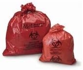 Biohazard Bag - 38 x 45, Red, 44 Gal - Case of 250