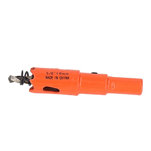 Jeanoko Broca de Sierra Perforadora de Acero de Alta Velocidad Bimetálica para un Corte Limpio y Fácil Eliminación de Virutas, para Corte de Madera y Metal (5/8'(16 mm))