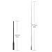 TWAYRDIO Antena de doble banda VHF/UHF SMA-hembra de 28cm/11inch-109cm/43inch Tactical Rod Antena...