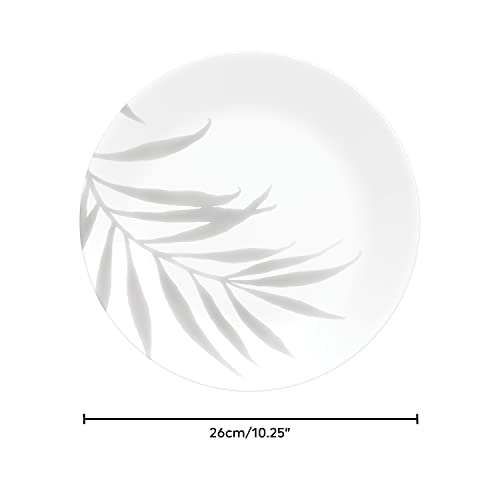 Image of Corelle Dinnerware Set (4pc Set, Solar Print)-Set for 4 | Includes 4 x Dinner Plates | 80% Recycled Glass | 3 X More Durable, Half the Space & Weight of Traditional Ceramic