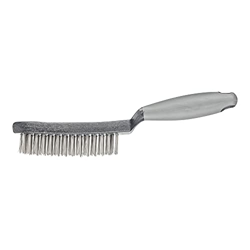 PFERD HBUP 43698007 Hand Brush 3 Rows Steel Wire Diameter 0.40 cm with Plastic Body and Ergonomic Handle