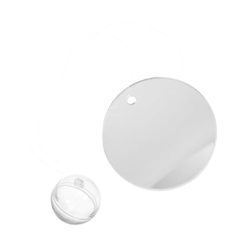 Sosoport 1 セット アクリルベタトレーニングミラー 水族館の砂利 魚の植物 サークル 立つ maketoys to-y タンクミラー ベタ水槽の飾り プラスチック Transparent