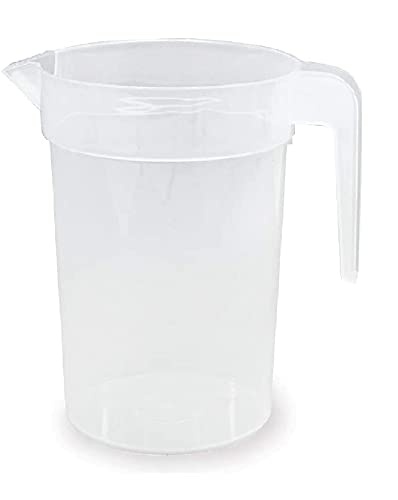 TELEVASO 20 uds - Jarra 1 litro con asa - Plástico (PP) traslúcido - Reciclable y Reutilizable - Ideal para Cerveza, Vino, Fiestas, Eventos, hosteleria