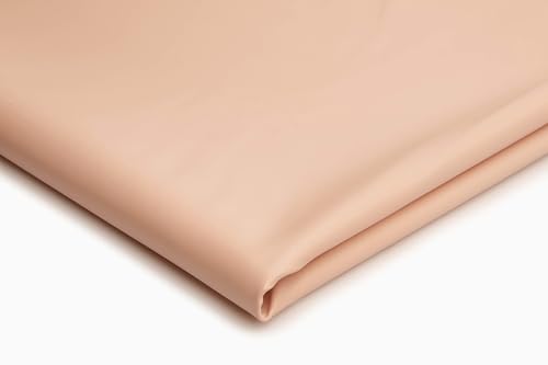 Tejido de ecopiel, cuero artificial, imitacion de piel natural, 50 x 140 cm (Rosa empolvado)