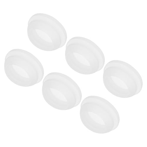 Image of MECCANIXITY 6pcs Silicone Snap in Locking Hole Plugs,18mm /0.7 Inch Mounting Diameter Narrow Groove Width 2mm Panel Seal Cover Round for Kitchen Bulkheads Waterproof Sealing Plugs Clear