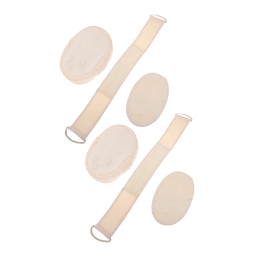 TOVINANNA 2 Juegos Toalla De Baño De Lufa Toallas De Spa Jabón Para Esponja Vegetal Baños Depuradores Esponja De Baño De Lufa Toallita Exfoliante Mini Calabaza Piel Ducha Algodón Beige