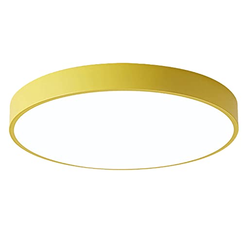 DOBQHWY Lámpara Plana Moderna Luz Blanca Fría Lámpara Techo Minimalista Para El Hogar Iluminación Dosel Redonda Súper Brillante Luminarias Panel Integradas Creativas Para Armario,Pasillo,Cocina,Office