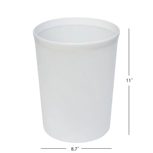 Caneca de basura blanca frosted para baño 2.1 gal miniatura 6